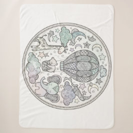 Manta Sherpa Intrincado Mandala de Fleece Pastel de Globo Aeros