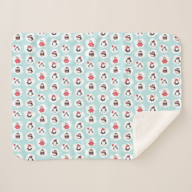 Manta Sherpa Invierno de Pingüino (Anverso (horizontal))