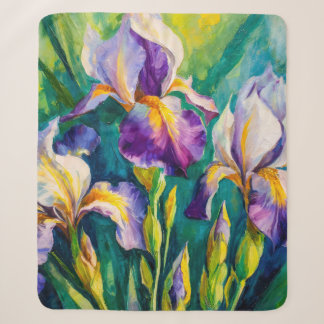Manta Sherpa Iris Floral