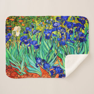 Manta Sherpa Irises de Vincent Van Gogh