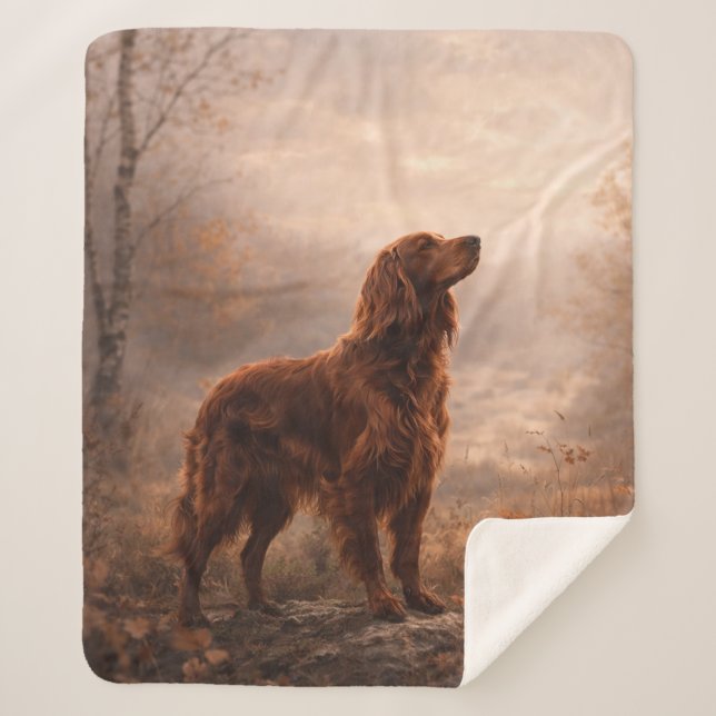 Manta Sherpa Irish Setter (Anverso)