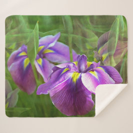 Manta Sherpa Irlandeses púrpura en movimiento