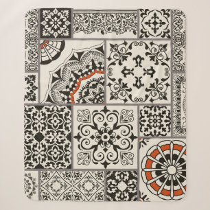 Manta Sherpa Islam Arabic Majolica Tiles Patchwork