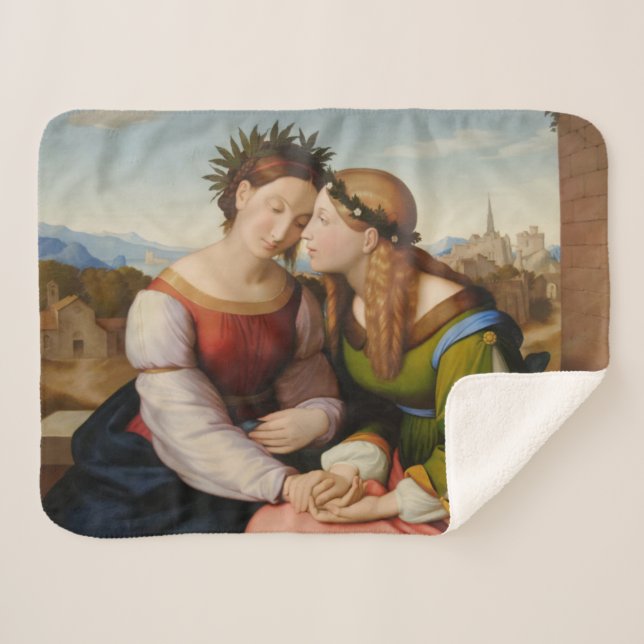 Manta Sherpa Italia y Alemania (Italia y Alemania como hermanas (Anverso (horizontal))