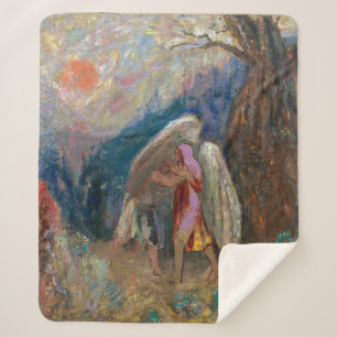 Manta Sherpa Jacob y el ángel Odilon Redon