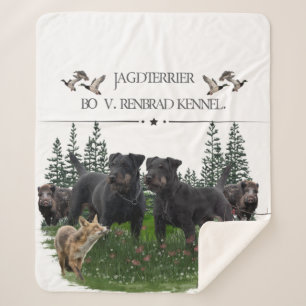 Manta Sherpa Jagdterrier Bo contra Renbrad Kennel. Piel portáti