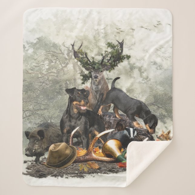 Manta Sherpa Jagdterrier, un miedo de caza alemán (Anverso)