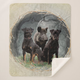 Manta Sherpa Jagdterrier, valiente poster de tapicería cardíaca