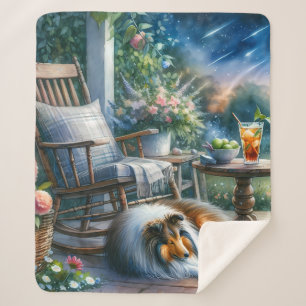 Manta Sherpa Jardín de estrellas Porche Soñado Sheltie