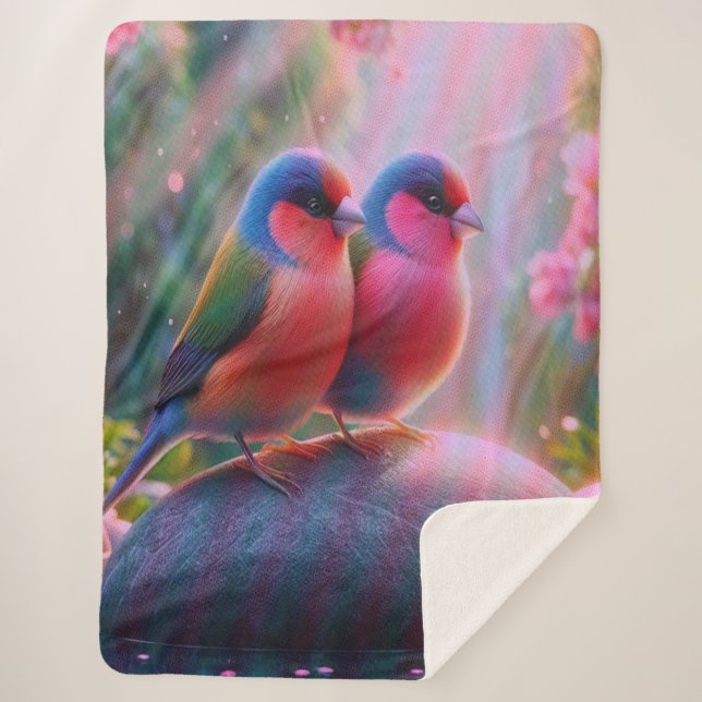 Manta Sherpa Jardín Serenade Fleece Sherpa Blanket (Anverso)