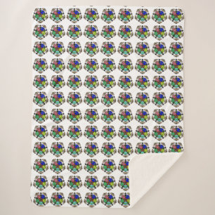 Manta Sherpa Jardín Zen Verde