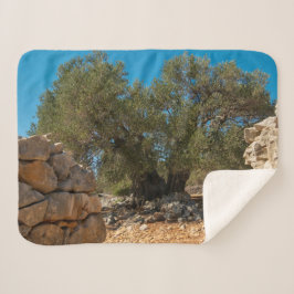 Manta Sherpa Jardines de oliva de Lun