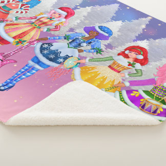 Manta Sherpa Jem and the Holograms Christmas Sherpa blanket