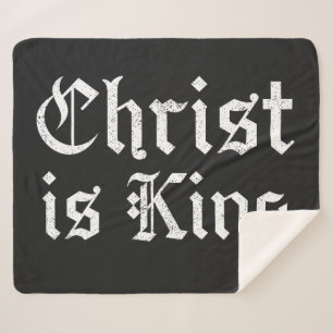 Manta Sherpa Jesucristo es Rey Arte Grunge Gothic Blackletter