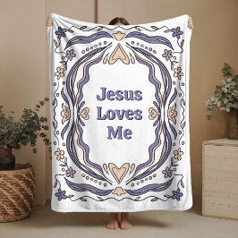 Manta Sherpa Jesus Loves Me Sherpa Blanket Christian Gift