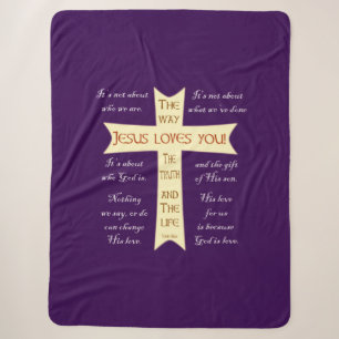 Manta Sherpa Jesús Sherpa Blanket - Púrpura