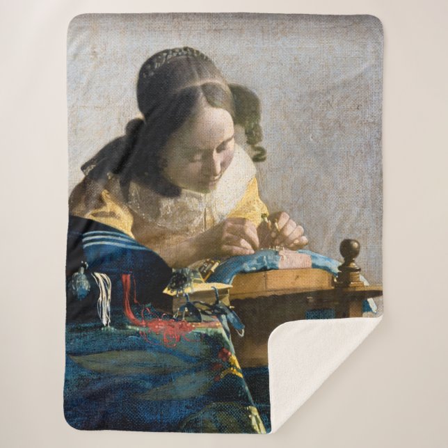 Manta Sherpa Johannes Vermeer - El Lacemaker (Anverso)
