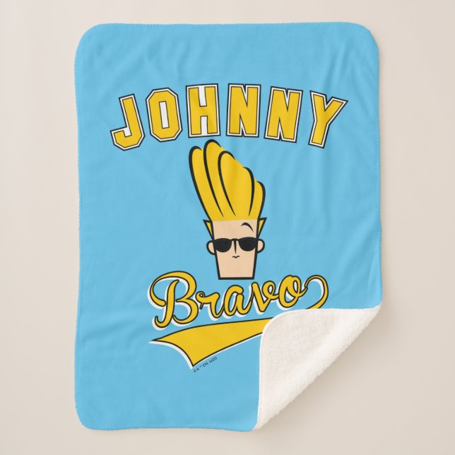 Manta Sherpa Johnny Bravo Collegiate Gráfico (Anverso)