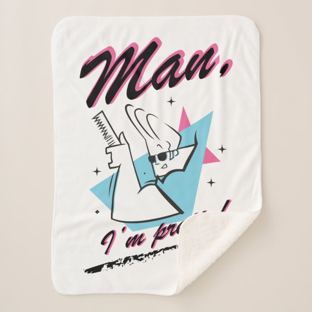 Manta Sherpa Johnny Bravo - Man I m Retro Graphic (Anverso)
