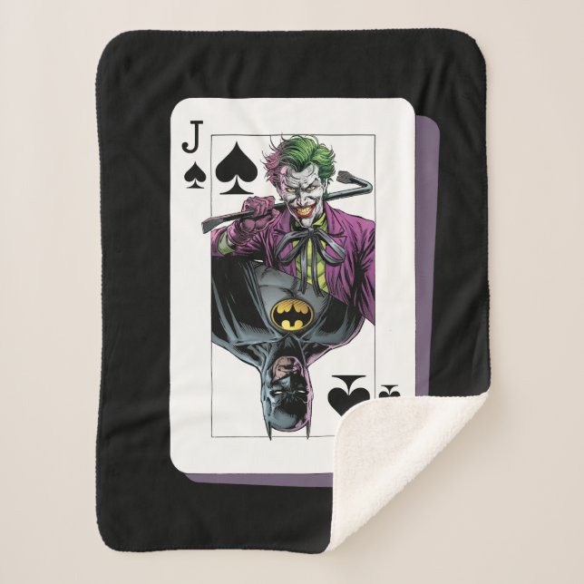 Manta Sherpa Joker and Batman Spade Playing Card Illustration (Anverso)