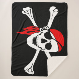 Manta Sherpa JOLLY ROGER SKULL y CROSS BONOS