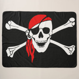 Manta Sherpa JOLLY ROGER SKULL y CROSS BONOS