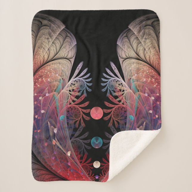 Manta Sherpa Jonglage Resumen arte fractal moderno de fantasía (Anverso)