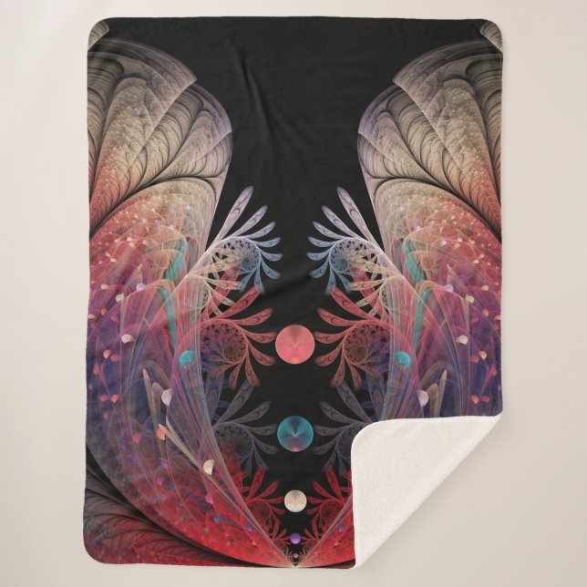 Manta Sherpa Jonglage Resumen arte fractal moderno de fantasía (Anverso)