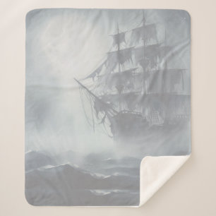 Manta Sherpa Jubilación de Barco Pirata Gris, Niebla Gris