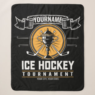 Manta Sherpa Juego de equipo del jugador de trofeo de hockey so