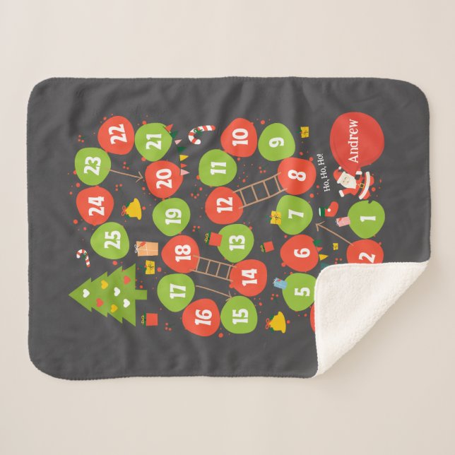 Manta Sherpa Juego de mesa de regalo para Personalizado Sherpa  (Anverso (horizontal))