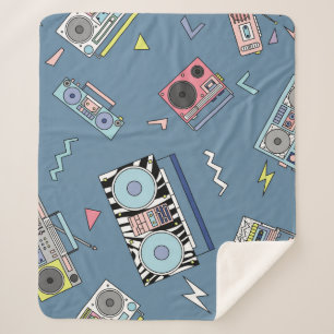 Manta Sherpa Jugadores de Cassette Vintage: Arte retro sin prob
