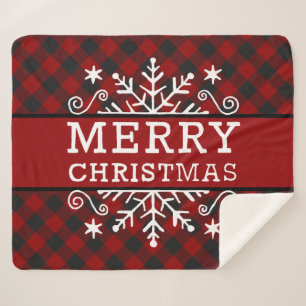 Manta Sherpa Jugar a la flor de nieve navideña