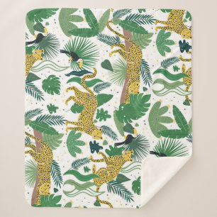 Manta Sherpa Jungla de leopardos: niños tropicales sin problema