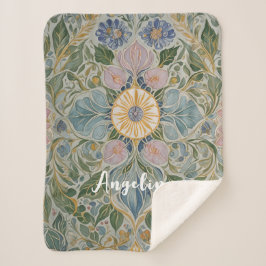 Manta Sherpa Kaleidoscopio floral personalizado