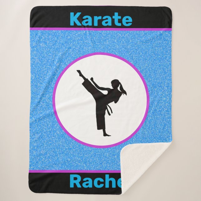 Manta Sherpa Karate Chicas Sparkle (Anverso)