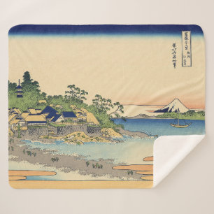 Manta Sherpa Katsushika Hokusai Enoshima en la provincia de Sag