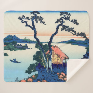 Manta Sherpa Katsushika Hokusai - Lago Suwa en la provincia de