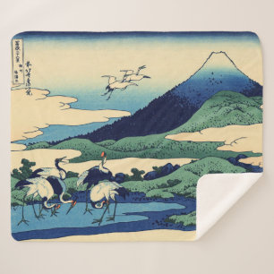 Manta Sherpa Katsushika Hokusai - Umegawa en la provincia de Sa