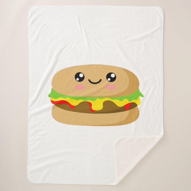 Manta Sherpa Kawaii Burger (Anverso)