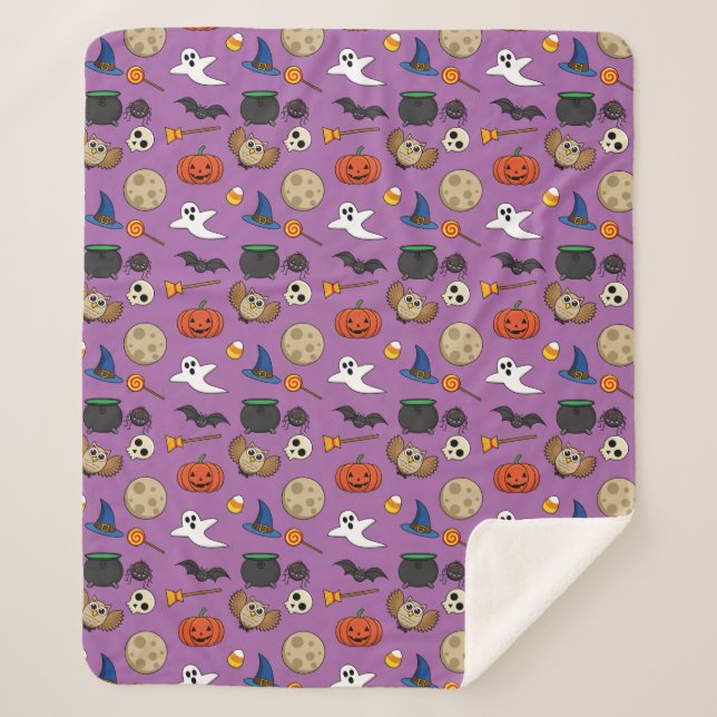 Manta Sherpa Kawaii Halloween Pack (Anverso)
