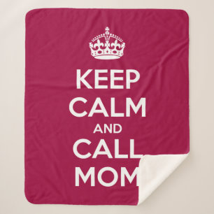 Manta Sherpa Keep Calm and Call Mom