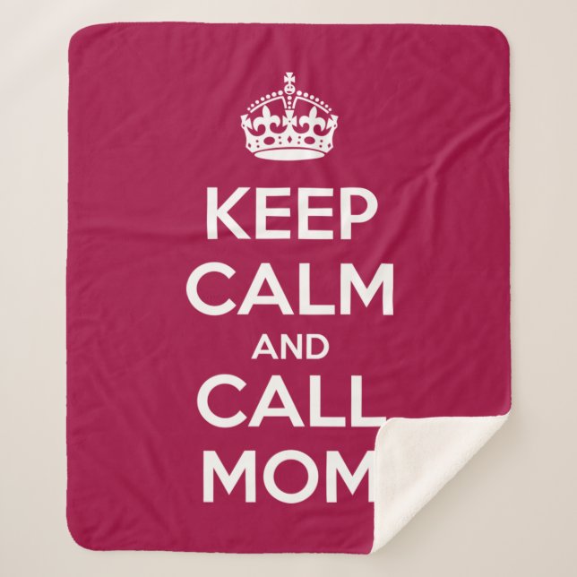 Manta Sherpa Keep Calm and Call Mom (Anverso)