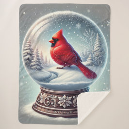 Manta Sherpa Keepsake, el cardenal de invierno