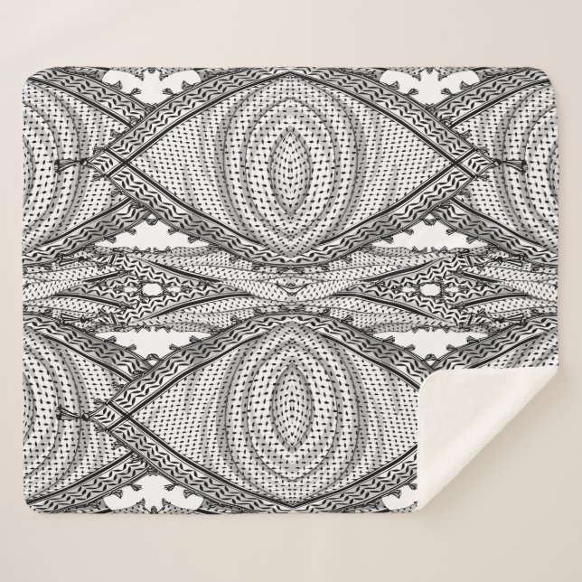 Manta Sherpa Keffiyeh palestino Scarf tejido tradicional (Anverso (horizontal))