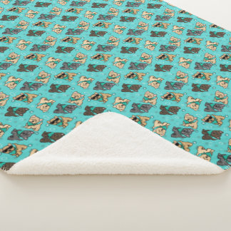 Manta Sherpa KiniArt Cutieface Cairn Sherpa Blanket