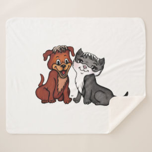 Manta Sherpa Kitty y Puppy
