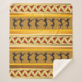 Manta Sherpa Kokopelli Southwestern Blanket