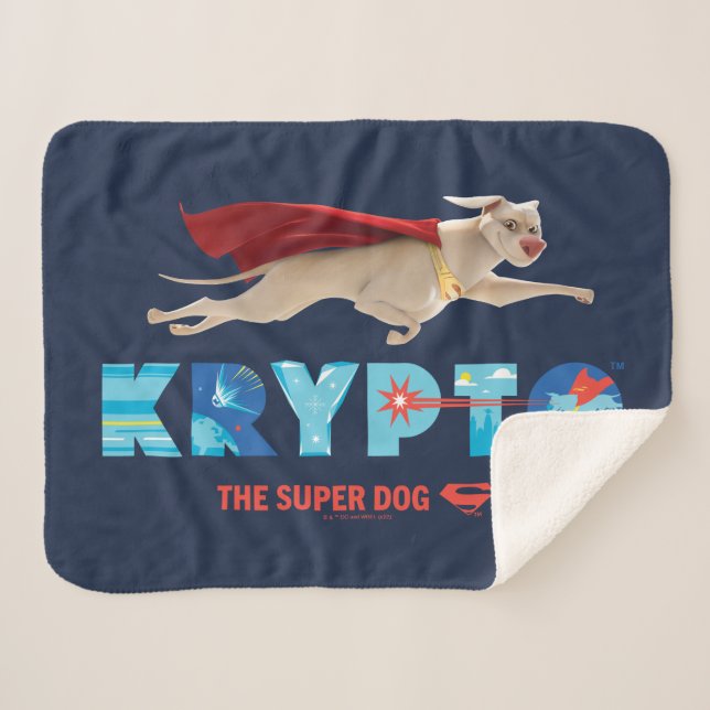 Manta Sherpa Krypto El Superperro (Anverso (horizontal))