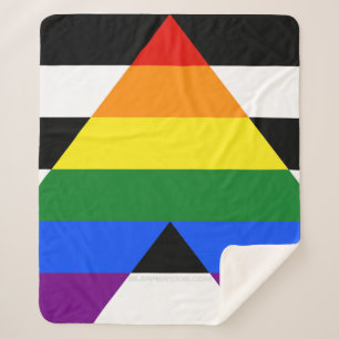 Manta Sherpa La bandera de aliado heterosexual de SlipperyJoe l